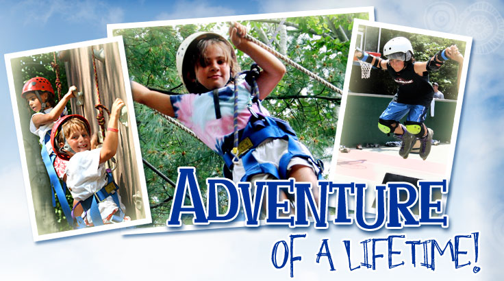 Pierce Day Camp Adventure Program with Rock Climbing, Zip Lines, Ropes, Boating, Roller Blading, Diving, Frisbee, Baggo and more